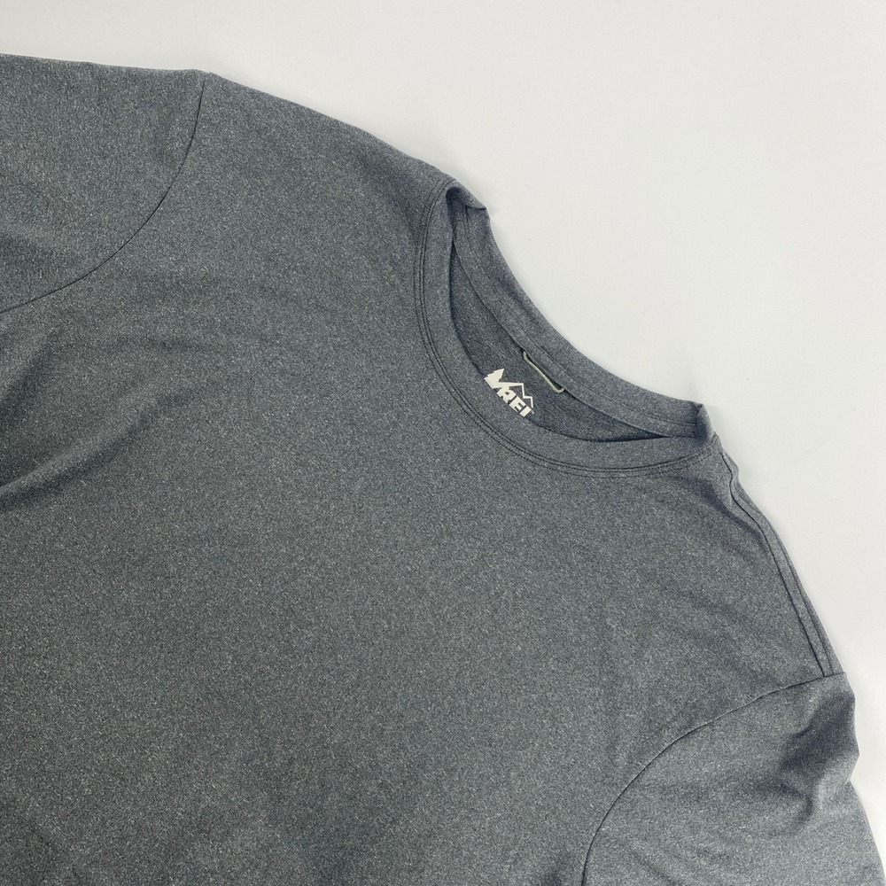 REI Co-op T Shirt Mens Large Gray Stretch‎ Active Outdoors Camping Performance